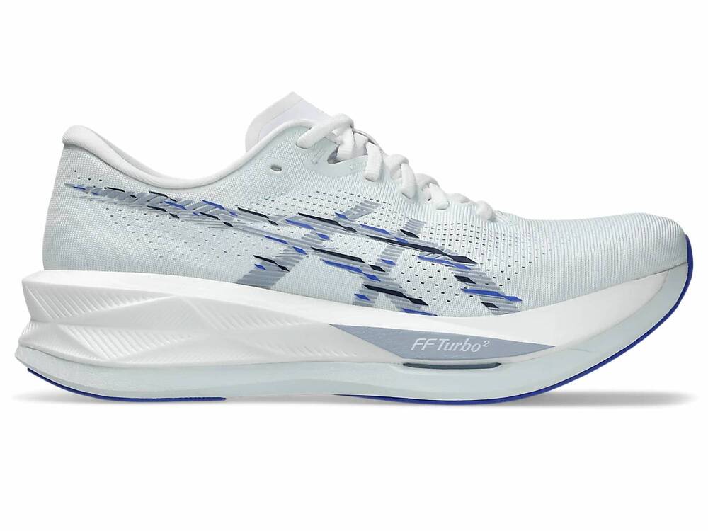 NEW ASICS men's sonicblast running shoes in arctic blue grey blue